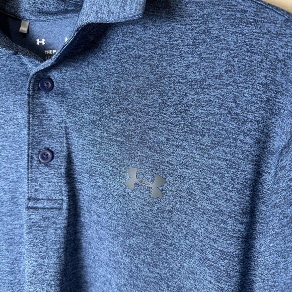 UNDER ARMOUR The Playoff Polo Loose Fit Blue Grey Size Medium - Picture 3 of 7